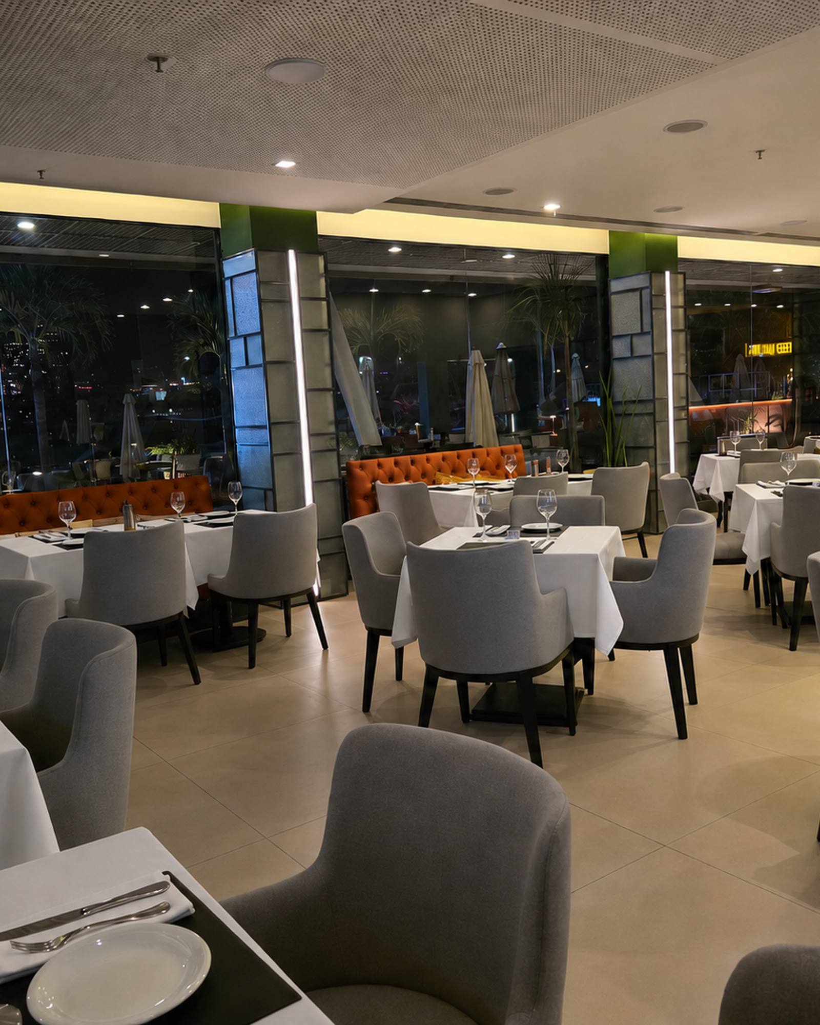 BOTA Cucina dining room overlooking the marina