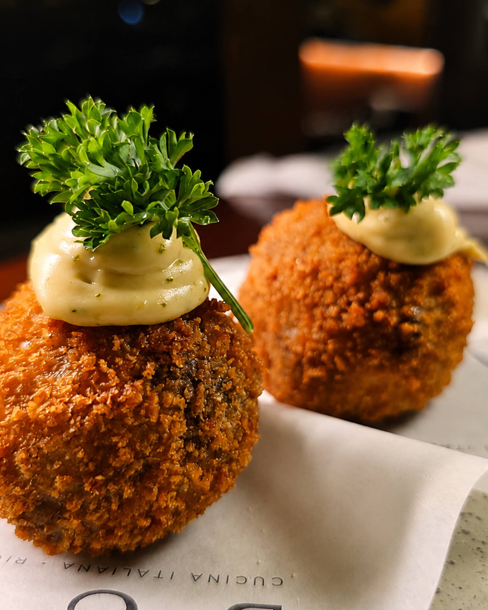 Croquettes served as a starter